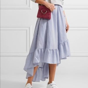 Maje Striped Midi Skirt